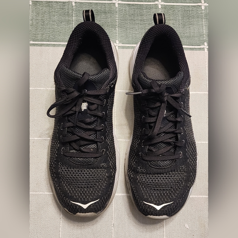 Hoka One One Hupana Flow Running Shoe Mens Size 9.5 Black/Dk Shadow